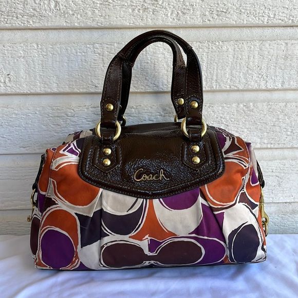 Coach Handbags - Coach Scarf Print Madison Ashley Satchel Tote Bag